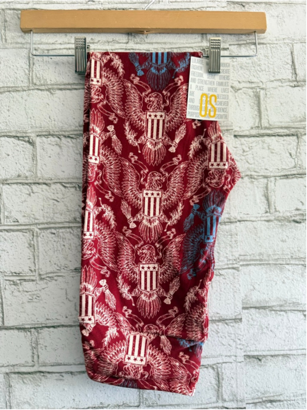 NEW!!! Eagle Americana OS LuLaRoe Leggings red patriotic